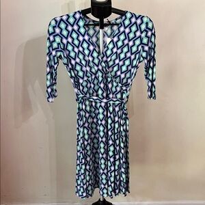 NWT Leota Belted Fit & Flare 3/4 Sleeve Dress